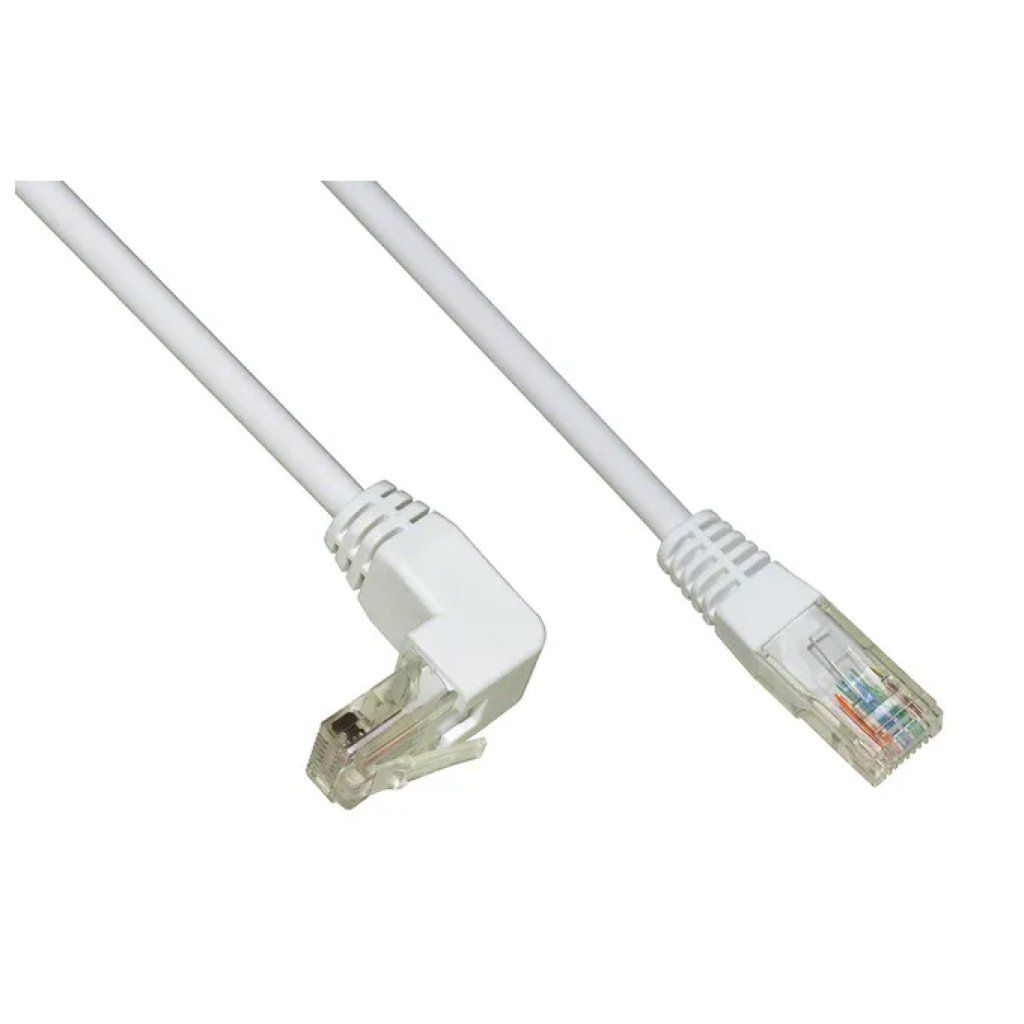 Link LK5E30P Cavo Ethernet UTP Cat 5e, 3 m, RJ45 angolato, bianco Link LK5E30P Cavo Ethernet UTP Cat 5e, 3 m, RJ45 angolato, bianco