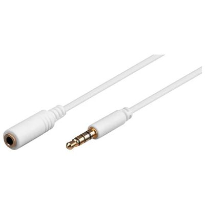 LINK Prolunga audio jack 3,5 mm a 4 poli, 3 m, bianca LINK Prolunga audio jack 3,5 mm a 4 poli, 3 m, bianca