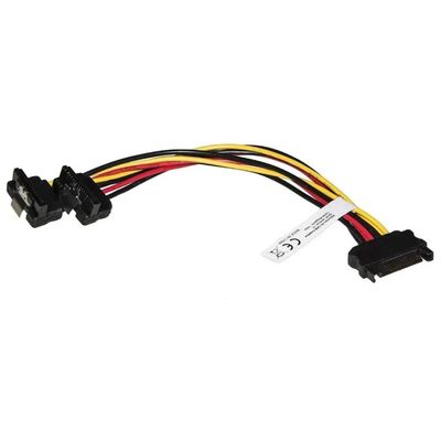 LINK Cavo sdoppiatore SATA 15 pin, 1 maschio a 2 femmine, connettori angolati a 90°
