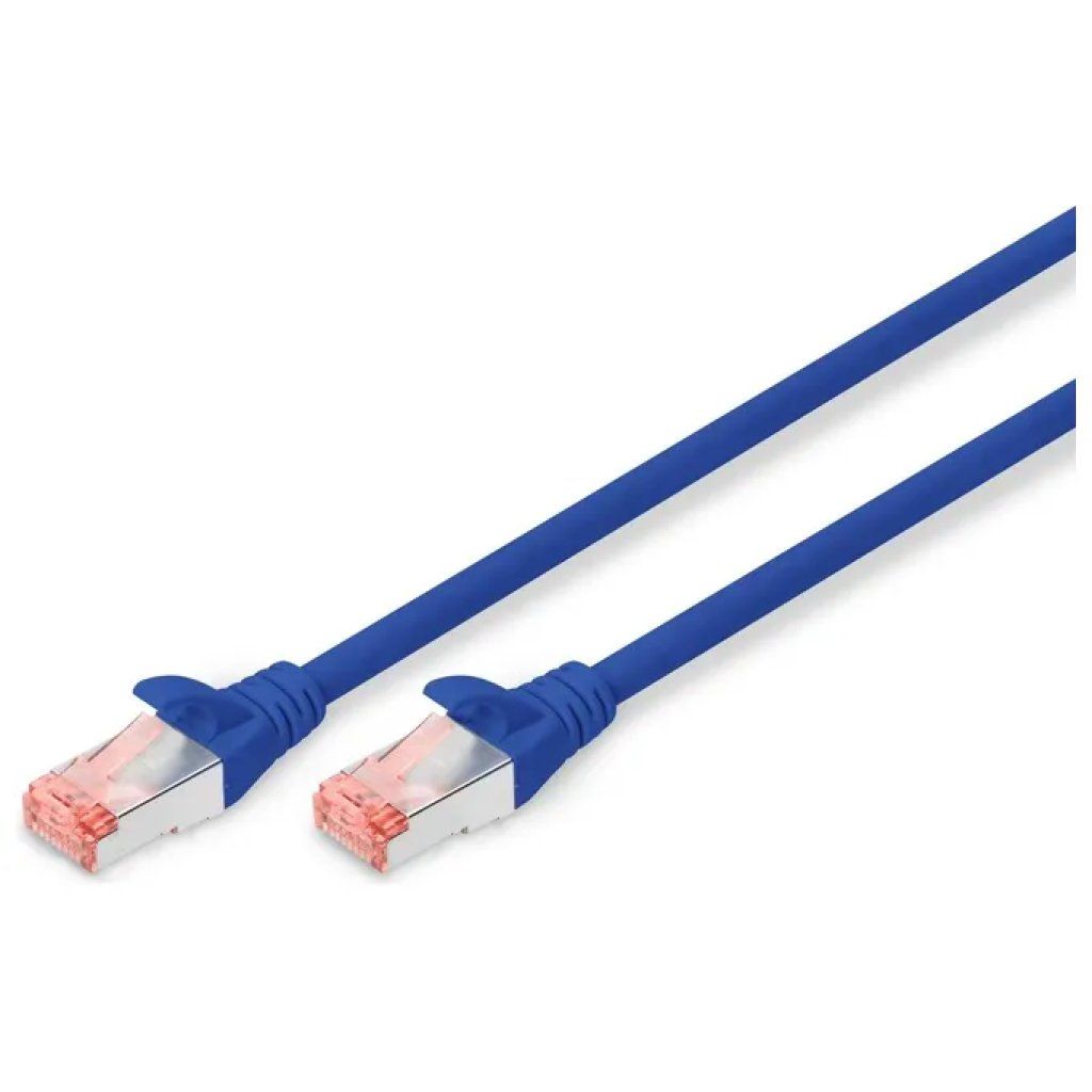Digitus Cavo Ethernet Cat 6 S/FTP LSZH Blu, 25 cm Digitus Cavo Ethernet Cat 6 S/FTP LSZH Blu, 25 cm