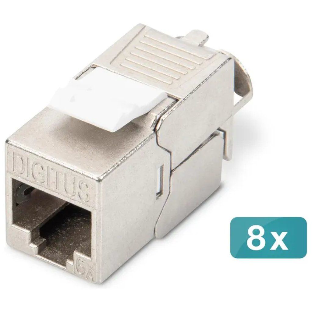 DIGITUS Confezione 8 Moduli Keystone Schermati Cat 6A DIGITUS Confezione 8 Moduli Keystone Schermati Cat 6A