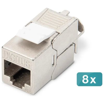 DIGITUS Confezione 8 Moduli Keystone Schermati Cat 6A DIGITUS Confezione 8 Moduli Keystone Schermati Cat 6A