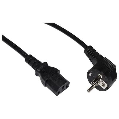 LINK Cavo di alimentazione Schuko 90° - IEC C13, 3 m
