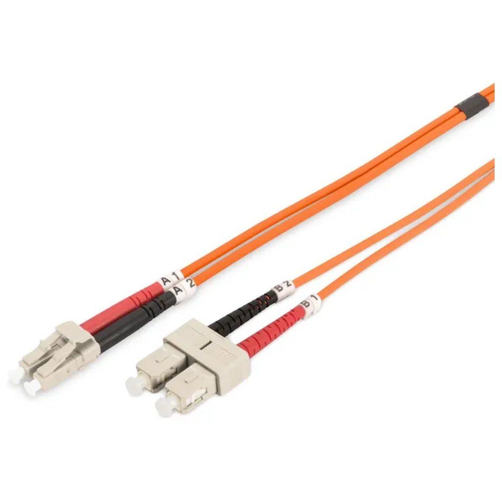 Digitus DK-2532-10 Cavo fibra ottica OM2 LC-SC Duplex, 10 m, arancione
