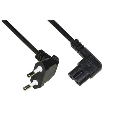 Link LKC718C Cavo di Alimentazione 1,8 m con Spina Italiana e IEC C7 Angolate, Nero