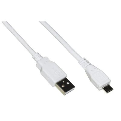 LINK Cavo USB-A a Micro USB-B LINK 2.0 bianco, 2 m LINK Cavo USB-A a Micro USB-B LINK 2.0 bianco, 2 m