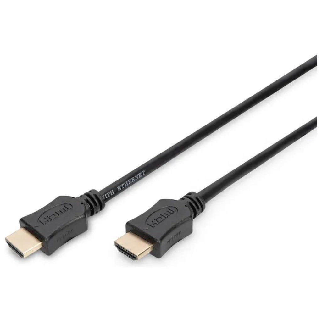 Digitus Cavo HDMI 2.0 con Ethernet, 4K 30 Hz, 3D e ARC, 5 m, nero