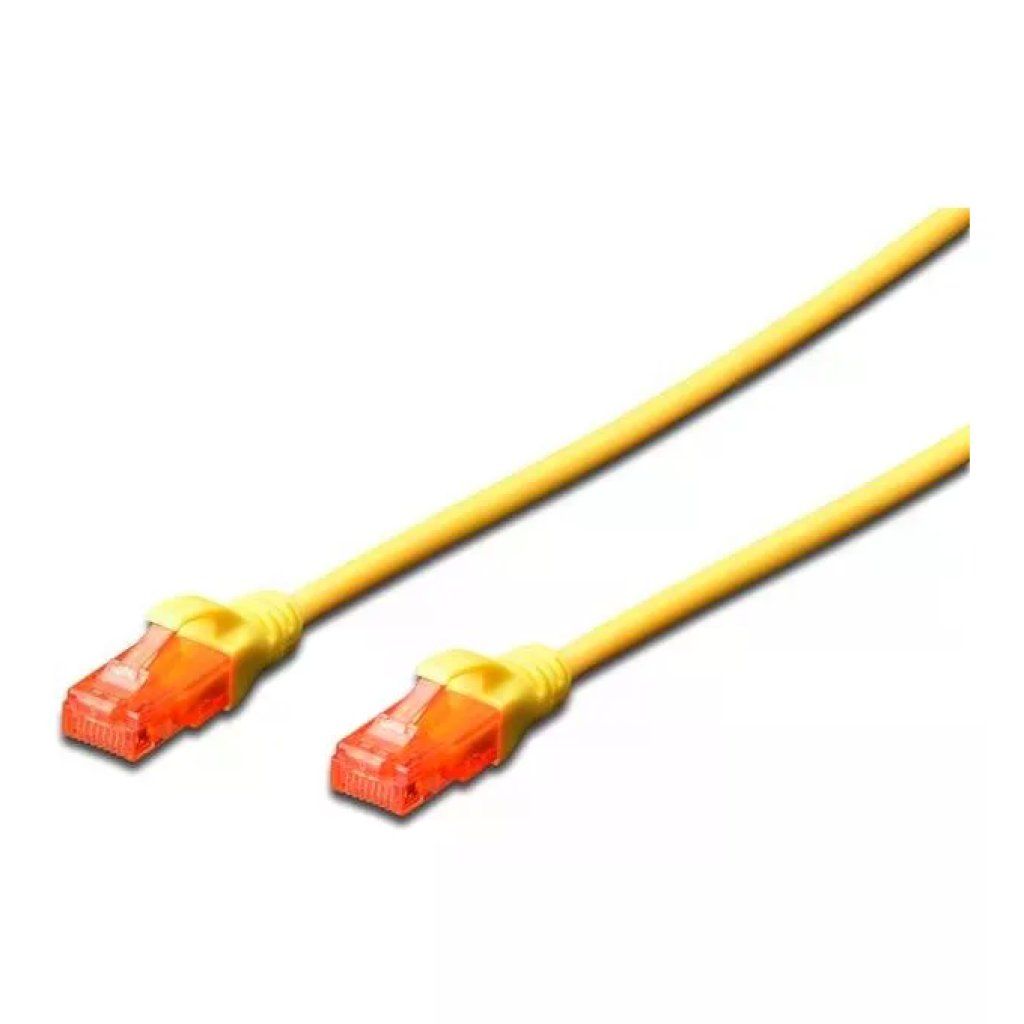 DIGITUS Cavo Ethernet Cat6 U/UTP RJ45, 25 cm, giallo DIGITUS Cavo Ethernet Cat6 U/UTP RJ45, 25 cm, giallo