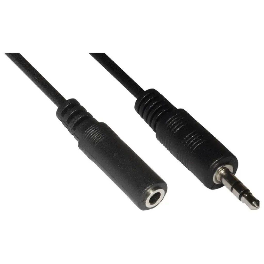 LINK Cavo audio stereo LINK jack 3,5 mm maschio-femmina, 1,8 m, nero