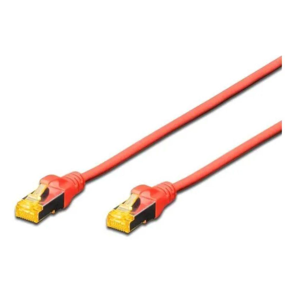 DIGITUS Cavo Patch Ethernet CAT 6A S-FTP RJ45, 25 cm, Rosso DIGITUS Cavo Patch Ethernet CAT 6A S-FTP RJ45, 25 cm, Rosso