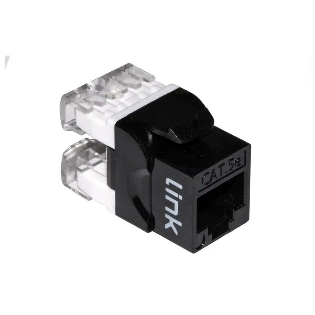 LINK Keystone Jack RJ45 Cat. 5e UTP nero 180° LINK Keystone Jack RJ45 Cat. 5e UTP nero 180°