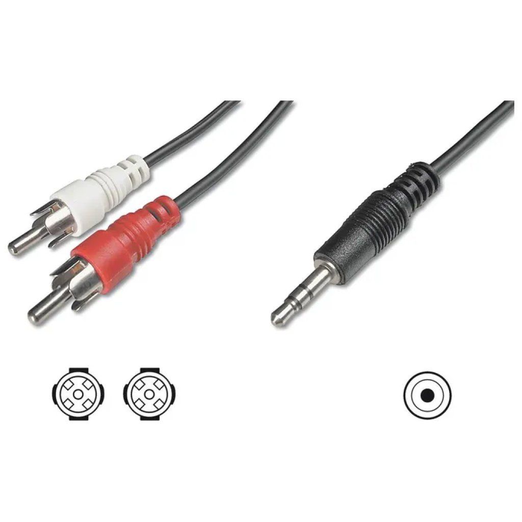 Digitus AK 243 Cavo audio stereo jack 3,5 mm a 2 RCA, 10 m