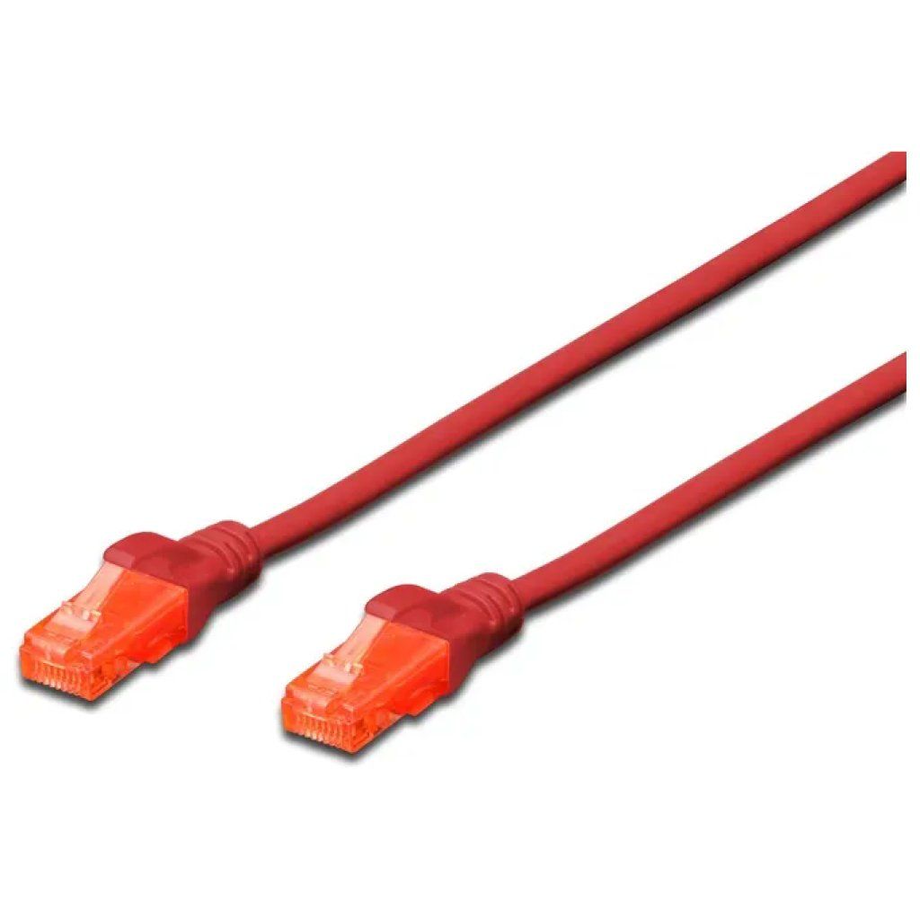 Digitus Cavo Ethernet Patch Cat 6 U-UTP RJ45, 1 m, Rosso Digitus Cavo Ethernet Patch Cat 6 U-UTP RJ45, 1 m, Rosso