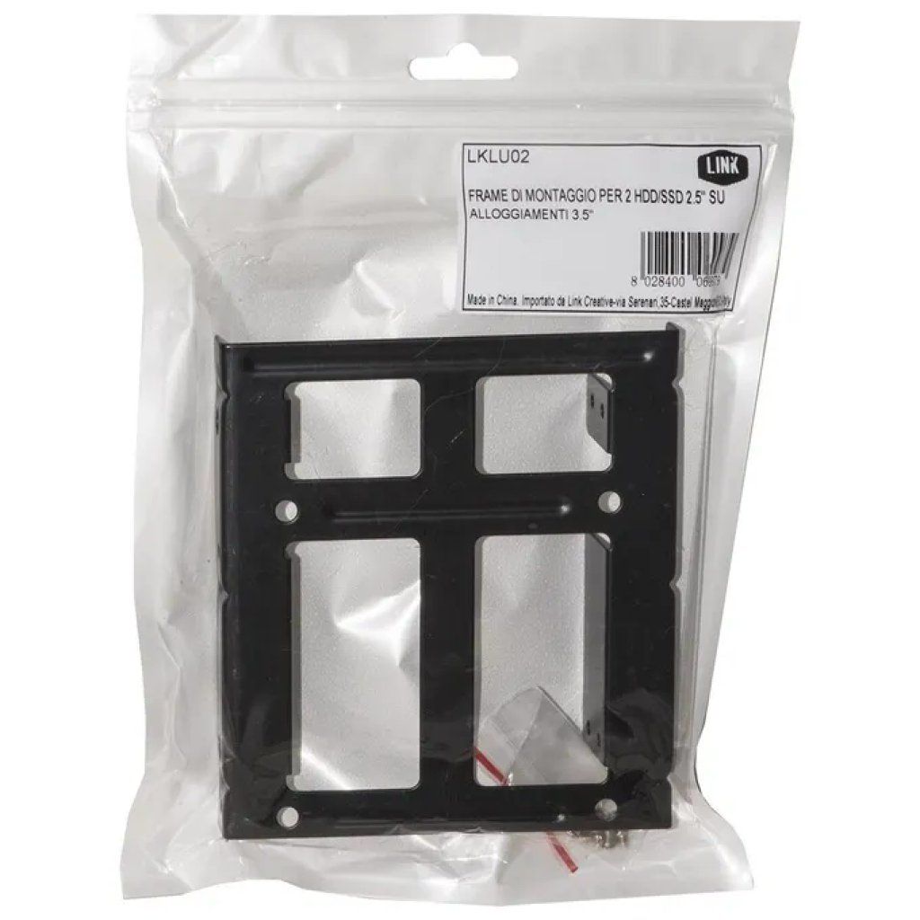 LINK LKLU02 Frame per 2 HDD/SSD da 2,5 LINK LKLU02 Frame per 2 HDD/SSD da 2,5" in slot da 3,5"