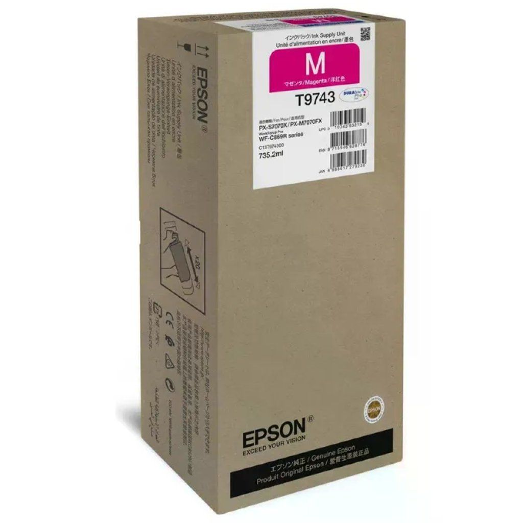 Epson C13T97430N Cartuccia d'Inchiostro Magenta Originale, 735,2 ml Epson C13T97430N Cartuccia d'Inchiostro Magenta Originale, 735,2 ml