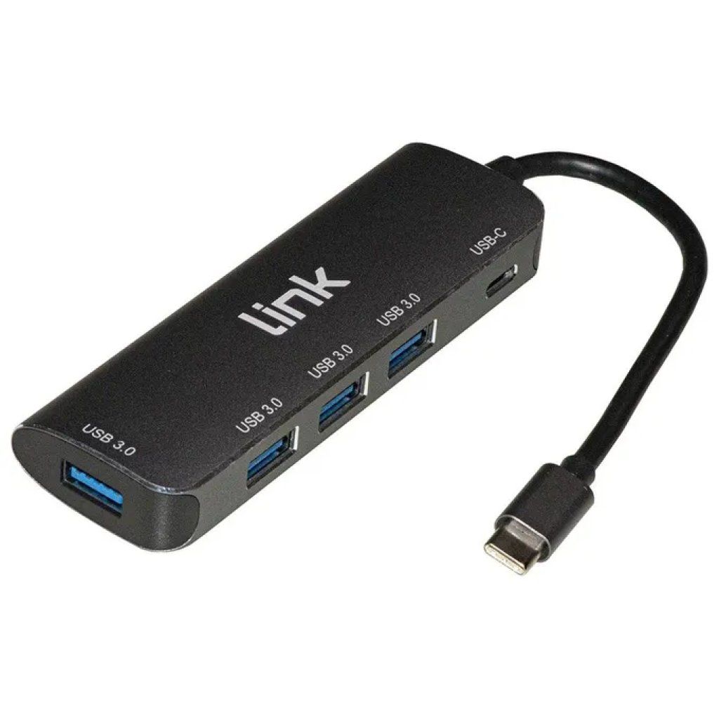 LINK Hub LINK USB-C a 4 porte USB 3.0 con supporto PD