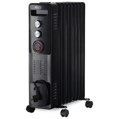 ArgoClima 191150027 WARM BLACK TT 9 Riscaldatore Ambiente Elettrico a Olio 2400 W per stanze fino a 70