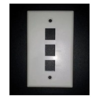 LINK Placca LINK a 3 posizioni per frutti RJ-45, grigio chiaro LINK Placca LINK a 3 posizioni per frutti RJ-45, grigio chiaro