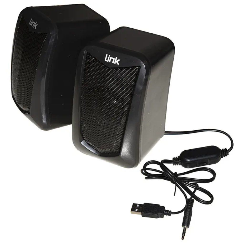 LINK LKSP03 – Casse PC Stereo 2.0, 5 W, USB e Jack 3,5 mm, Nero LINK LKSP03 – Casse PC Stereo 2.0, 5 W, USB e Jack 3,5 mm, Nero