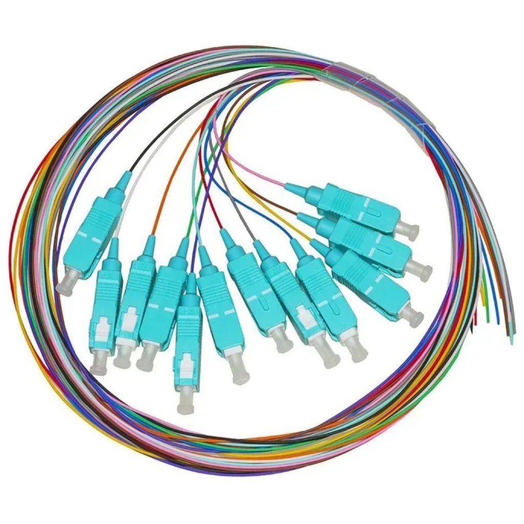 LINK Set 12 Pigtail in Fibra Ottica OM3 SC Simplex, 1 m
