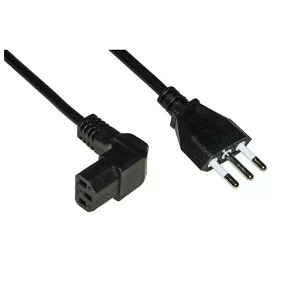 Neutra Cavo di alimentazione Neutra 10A con spina italiana angolata e IEC C13, 1,8 m