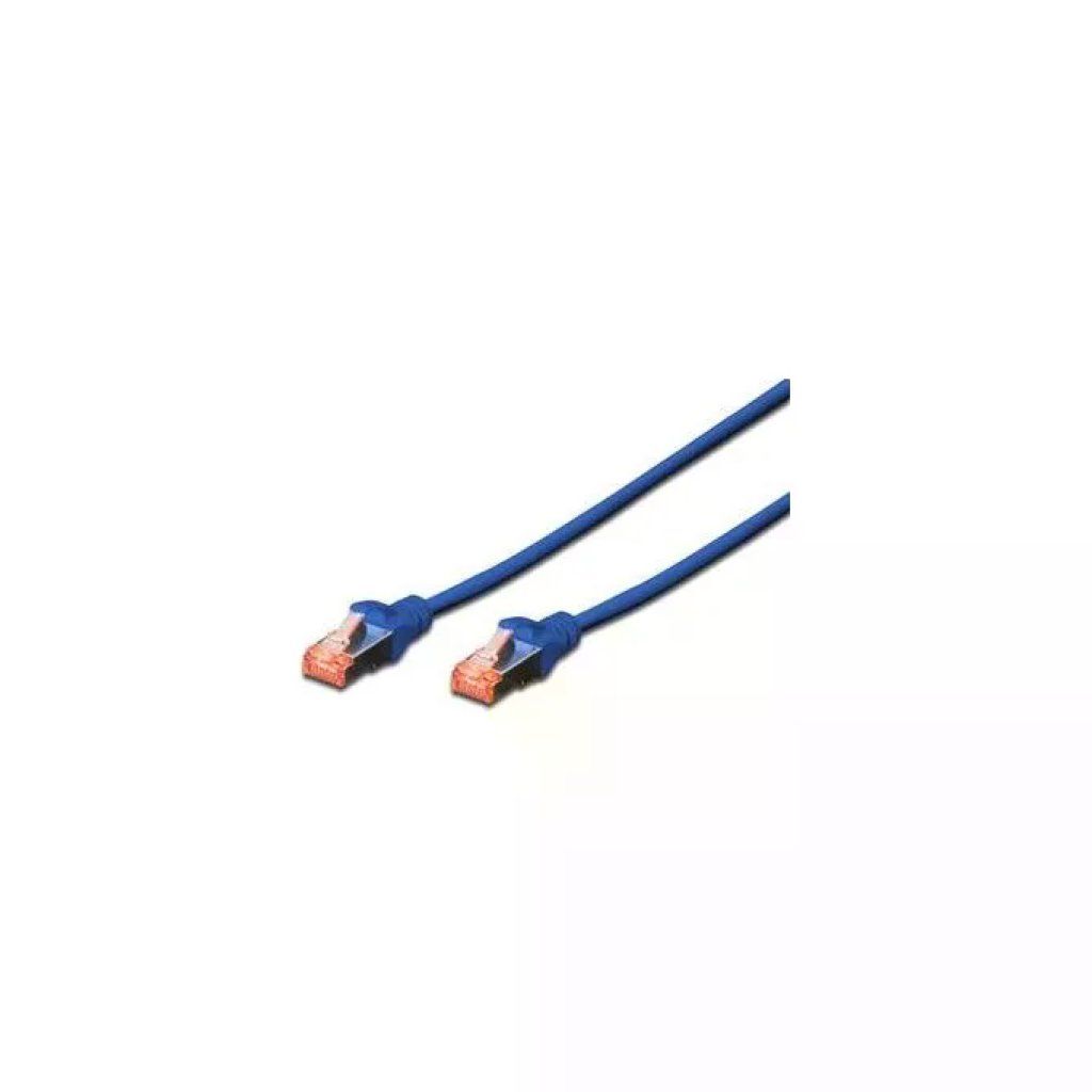 DIGITUS Cavi di rete Cat6 S/FTP RJ45, 10 m, blu, confezione da 5