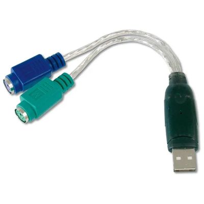 Digitus DA-70118 Adattatore USB-A a doppia PS/2, Plug and Play, cavo 18 cm Digitus DA-70118 Adattatore USB-A a doppia PS/2, Plug and Play, cavo 18 cm