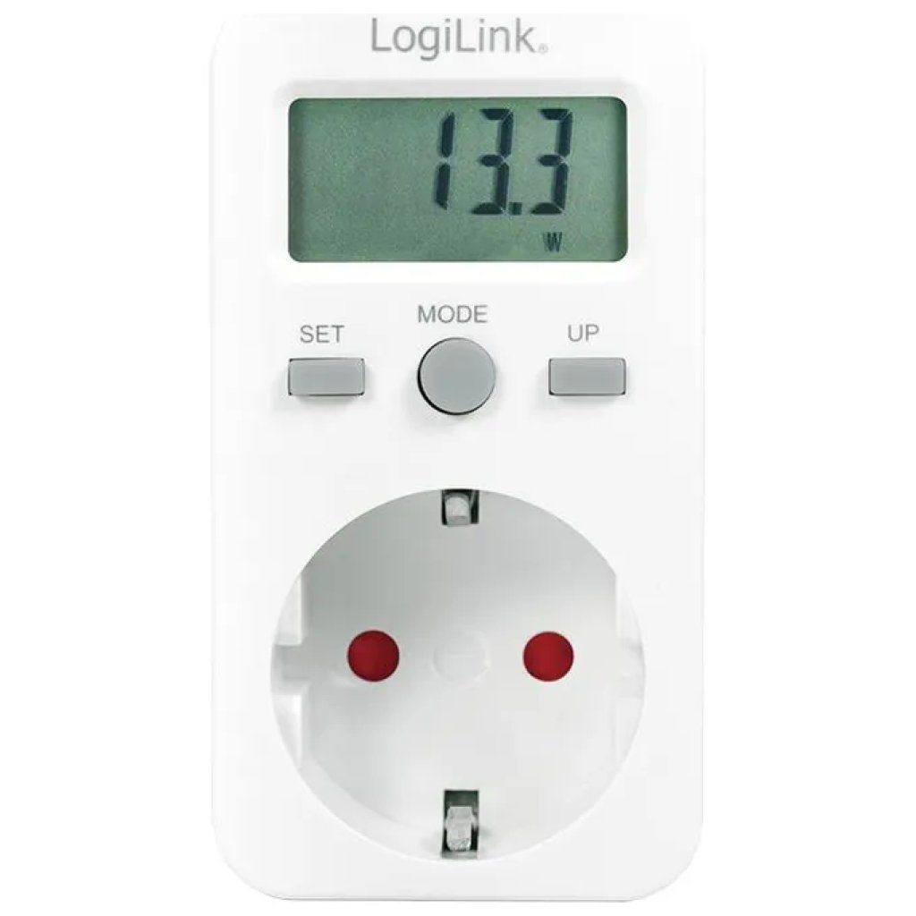 LINK LogiLink EM0002 Misuratore di Consumo Energetico Schuko 16 A, 3680 W con Display LCD LINK LogiLink EM0002 Misuratore di Consumo Energetico Schuko 16 A, 3680 W con Display LCD