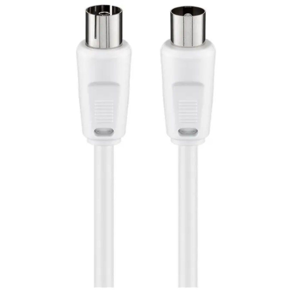 Ednet Cavo Antenna Coassiale Maschio-Femmina 2,5 m Bianco