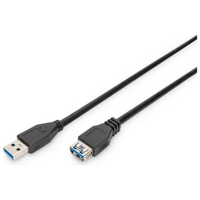 Assmann AK-300203-018-S Cavo USB-A USB 3.2 Gen 1, 1,8 m, Nero