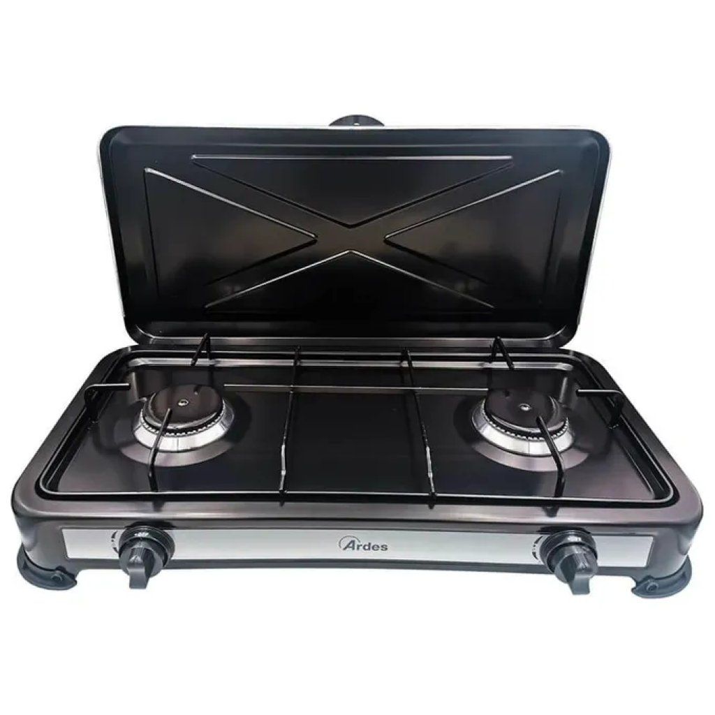 Ardes Odino 2 AR1FG02 Fornello a Gas GPL, 2 Fuochi, 2200 W, Nero