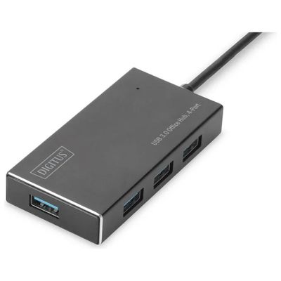 DIGITUS Hub USB 3.0 a 4 porte con alimentatore