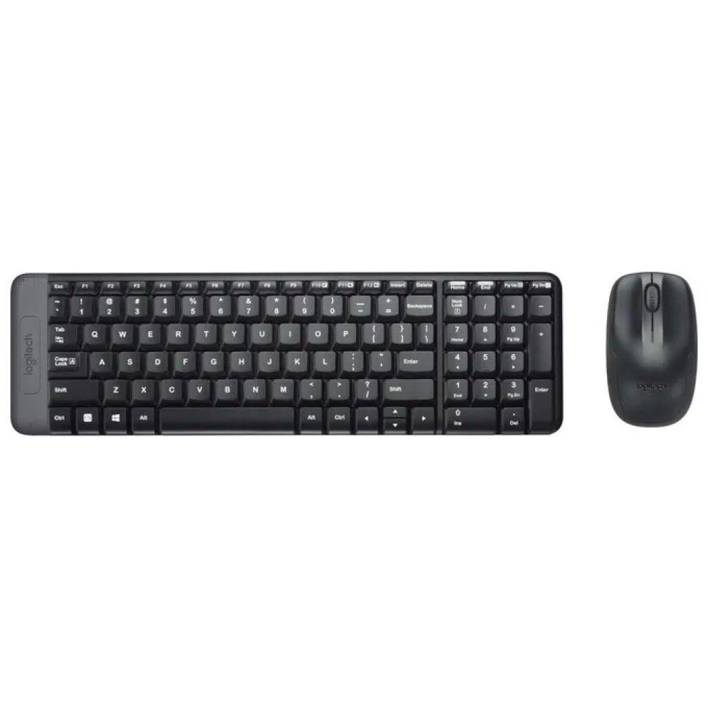 Logitech MK220 Kit Tastiera e Mouse Wireless, QWERTY Italiano, Nero Logitech MK220 Kit Tastiera e Mouse Wireless, QWERTY Italiano, Nero