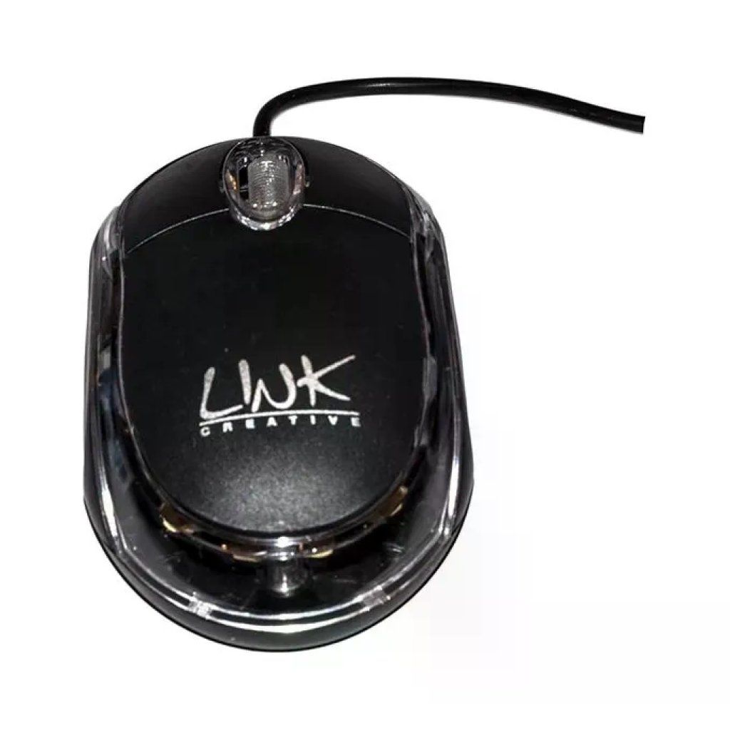 Link Led Link Mini Mouse Ottico USB Cablato, 3 Tasti, Nero