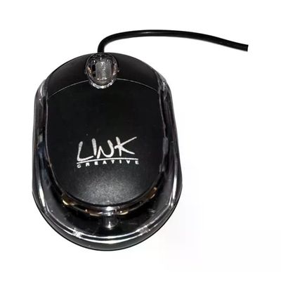 Link Led Mouse ottico mini Link USB cablato nero, 3 tasti Link Led Mouse ottico mini Link USB cablato nero, 3 tasti