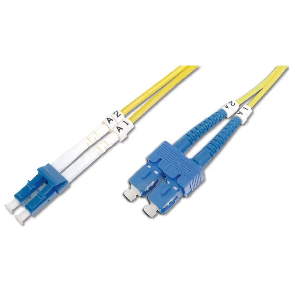 Digitus Cavo Fibra Ottica Duplex LC-SC Monomodale 9/125, 3 m