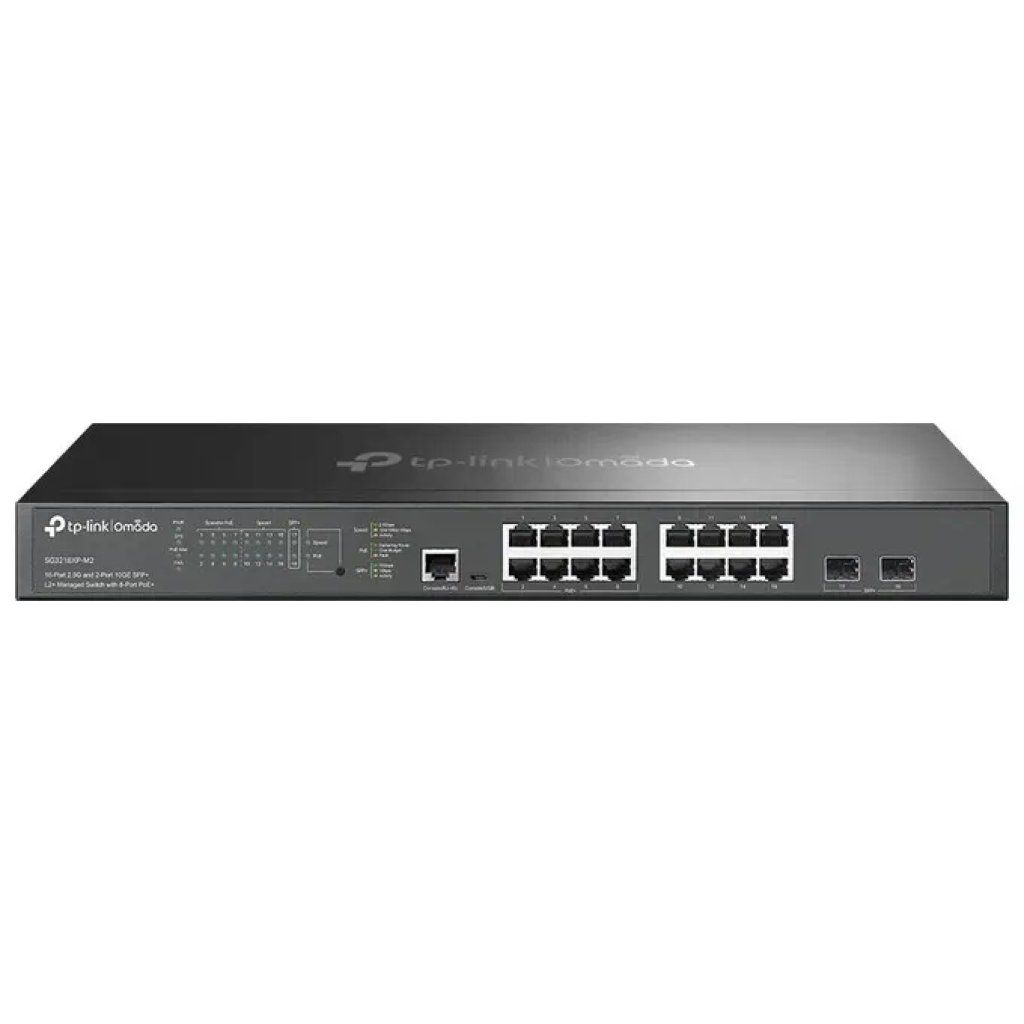 TP-Link Omada SG3218XP-M2 Switch gestito L2+ 16 porte 2,5 GbE PoE, rack 1U TP-Link Omada SG3218XP-M2 Switch gestito L2+ 16 porte 2,5 GbE PoE, rack 1U