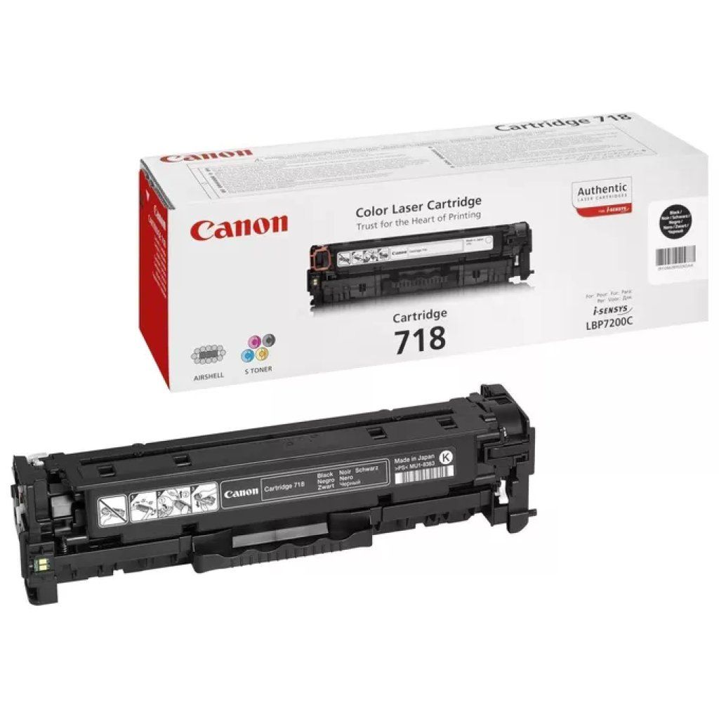 Canon CRG-718 BK Toner Originale Nero – 3.400 Pagine Canon CRG-718 BK Toner Originale Nero – 3.400 Pagine