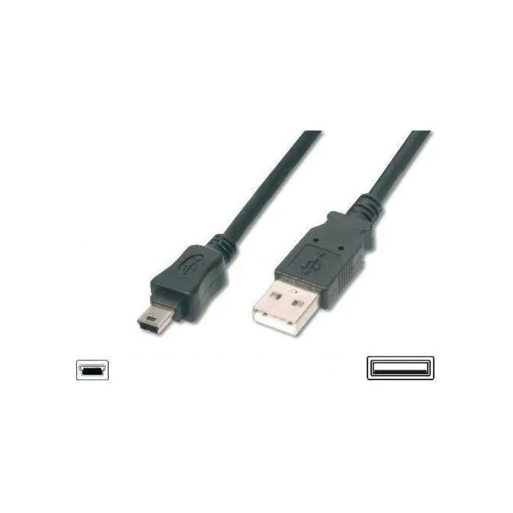 DIGITUS AK 672M-1 Cavo USB 2.0 A-Mini-B, 1 m, bianco DIGITUS AK 672M-1 Cavo USB 2.0 A-Mini-B, 1 m, bianco