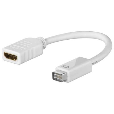 LINK Goobay 51745-GB Adattatore Mini DVI maschio a HDMI femmina, 1080i, bianco LINK Goobay 51745-GB Adattatore Mini DVI maschio a HDMI femmina, 1080i, bianco