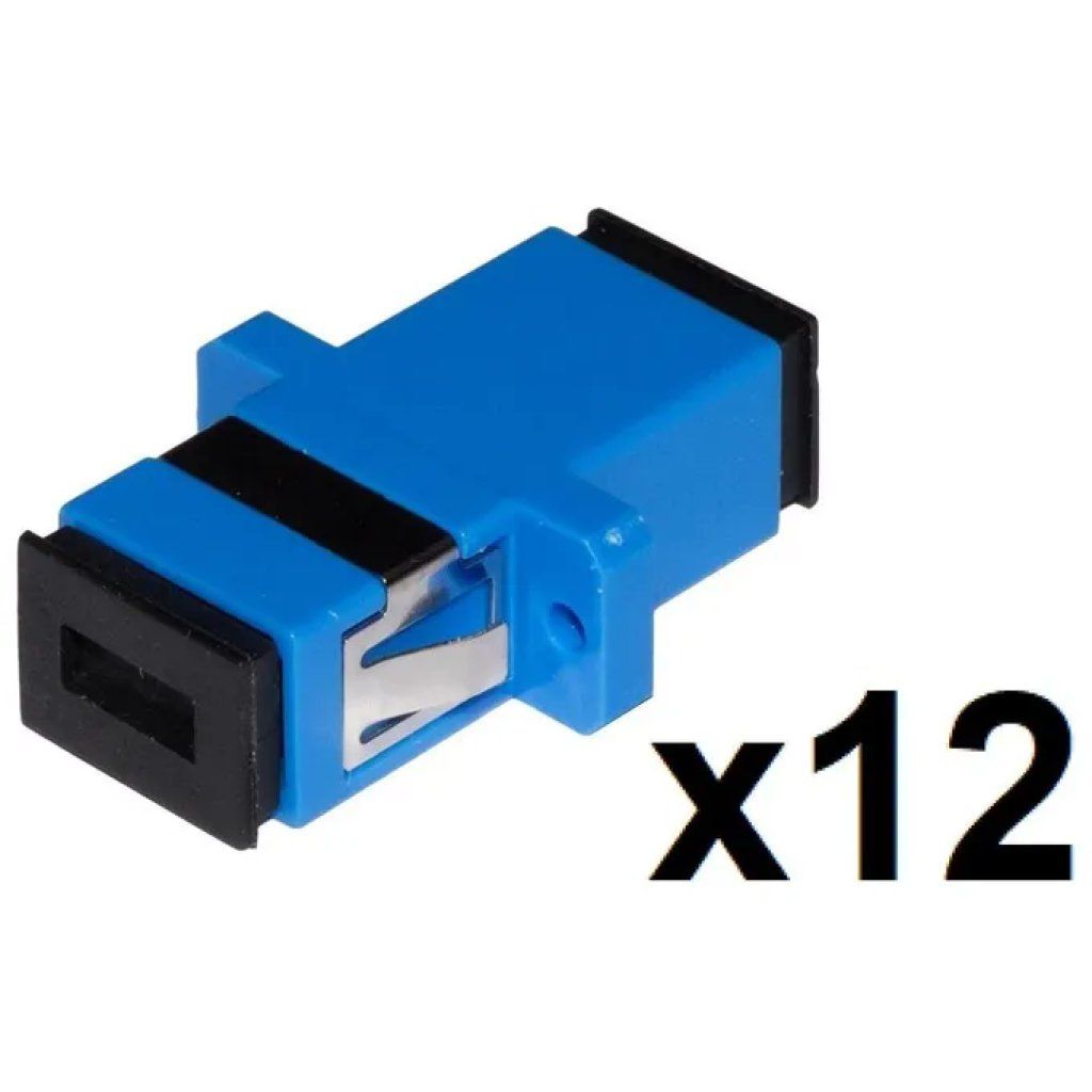 LINK Adattatori Fibra Ottica SC-SC Simplex UPC Singlemode, 12 Pezzi