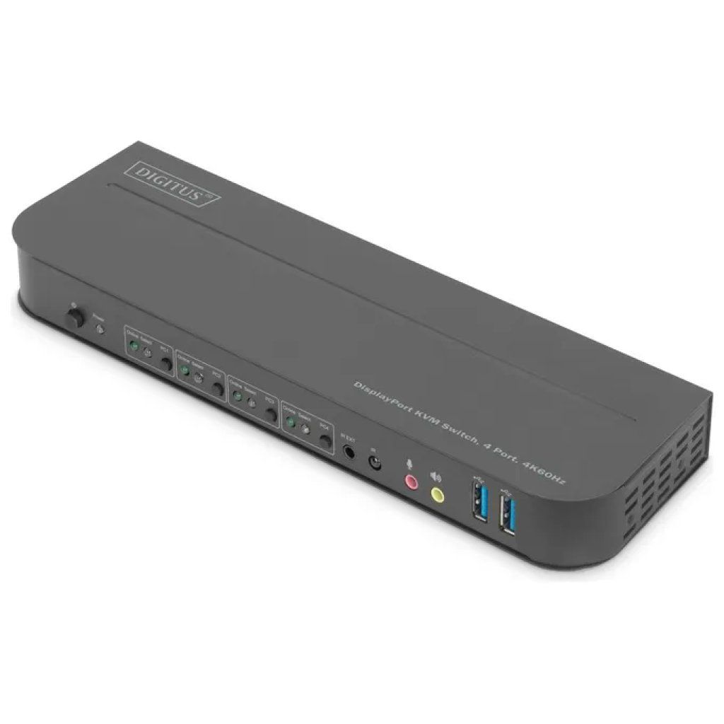 DIGITUS DS-12890 Switch KVM 4 porte 4K a 60 Hz