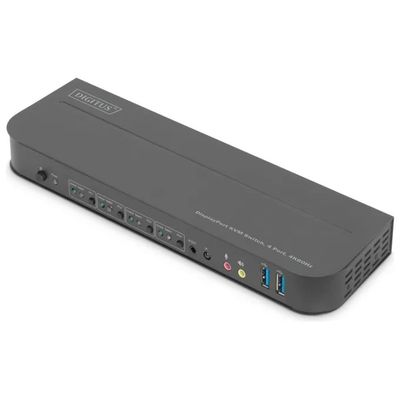 DIGITUS DS-12890 Switch KVM 4 porte 4K a 60 Hz DIGITUS DS-12890 Switch KVM 4 porte 4K a 60 Hz