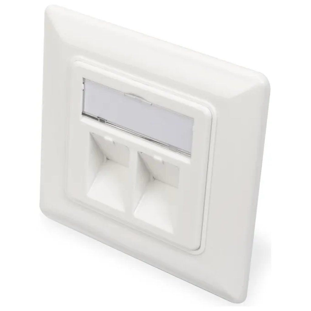 Digitus placca a muro per 2 moduli Keystone, bianca