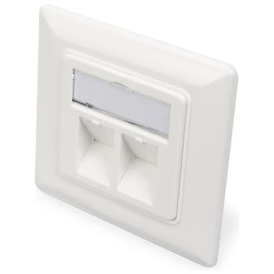 Digitus placca a muro per 2 moduli Keystone, bianca