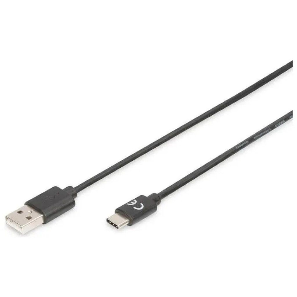 Digitus cavo USB 2.0 da USB-C a USB-A, 1 m, 3 A, nero Digitus cavo USB 2.0 da USB-C a USB-A, 1 m, 3 A, nero