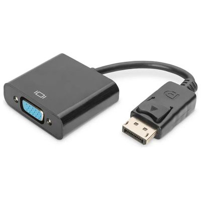 Assmann Adattatore DisplayPort a VGA, cavo 15 cm, nero Assmann Adattatore DisplayPort a VGA, cavo 15 cm, nero
