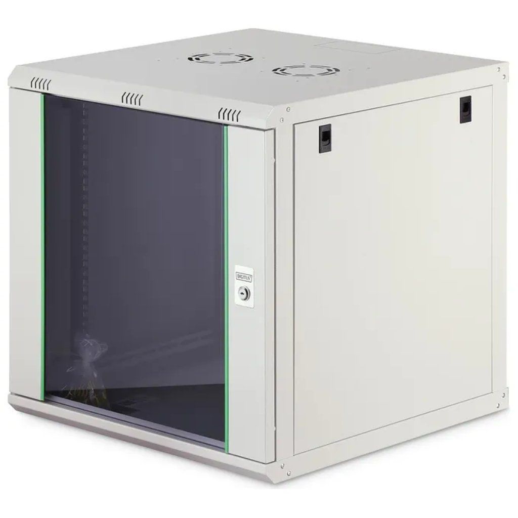 Digitus Dynamic Basic Armadio Rack a Parete 12U, 60 kg, Porta in Vetro, Grigio