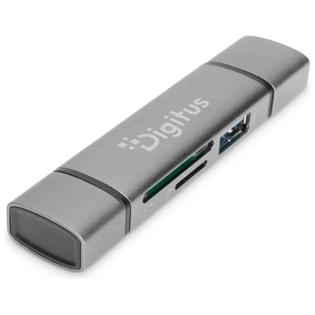DIGITUS DA-70886 Lettore di schede SD e MicroSD con hub USB-C e USB-A DIGITUS DA-70886 Lettore di schede SD e MicroSD con hub USB-C e USB-A