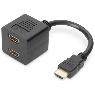 ASSMANN Digitus AK-330400-002-S Adattatore HDMI Y, 1 Maschio a 2 Femmine, 0,2 m, Nero ASSMANN Digitus AK-330400-002-S Adattatore HDMI Y, 1 Maschio a 2 Femmine, 0,2 m, Nero